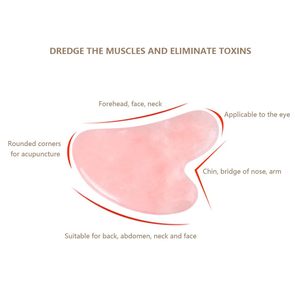 Горячая похудение массажер для лица лифтинг инструмент розовый кварц ролик