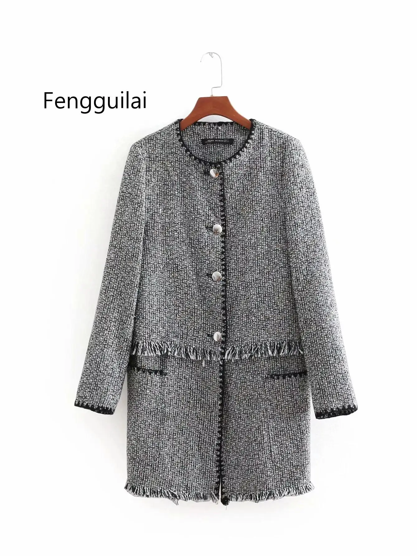 FENGGUILAI тонкий пиджак костюм 2019 осень зима новый продукт Краш цвет украшение