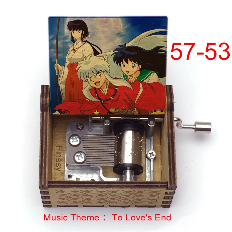 Любить конец музыкальная тема INUYASHA Кагоме Кикье принт деревянная шкатулка