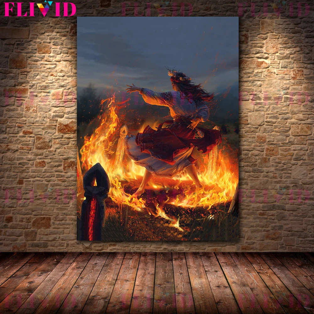 

Настенная живопись "Танцующие ведьмы и русалки"