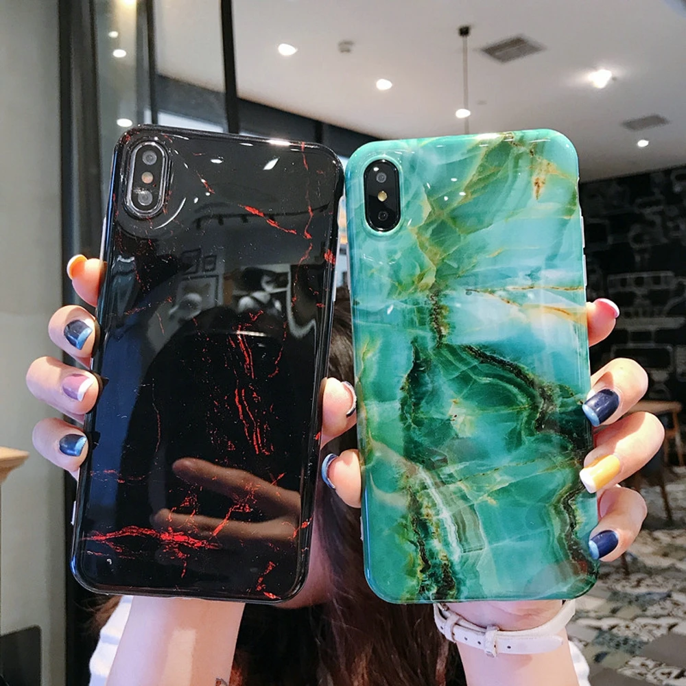 Мраморный чехол для Coque iphone 11 Pro Max 7 XS MAX чехол из мягкого ТПУ задняя крышка для iphone 6 6S 7 8 Plus iphone X XR чехол
