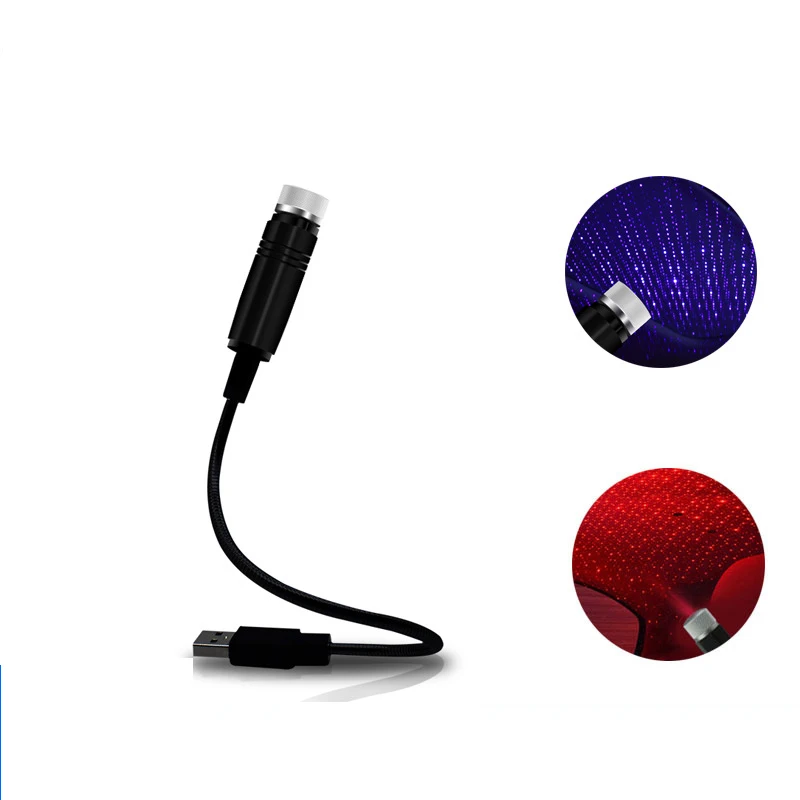 

USB светодиодный Романтический проектор звездного неба, ночник, атмосфера автомобиля, окружающая звезда, галактика, лампа, Потолочный декор ...