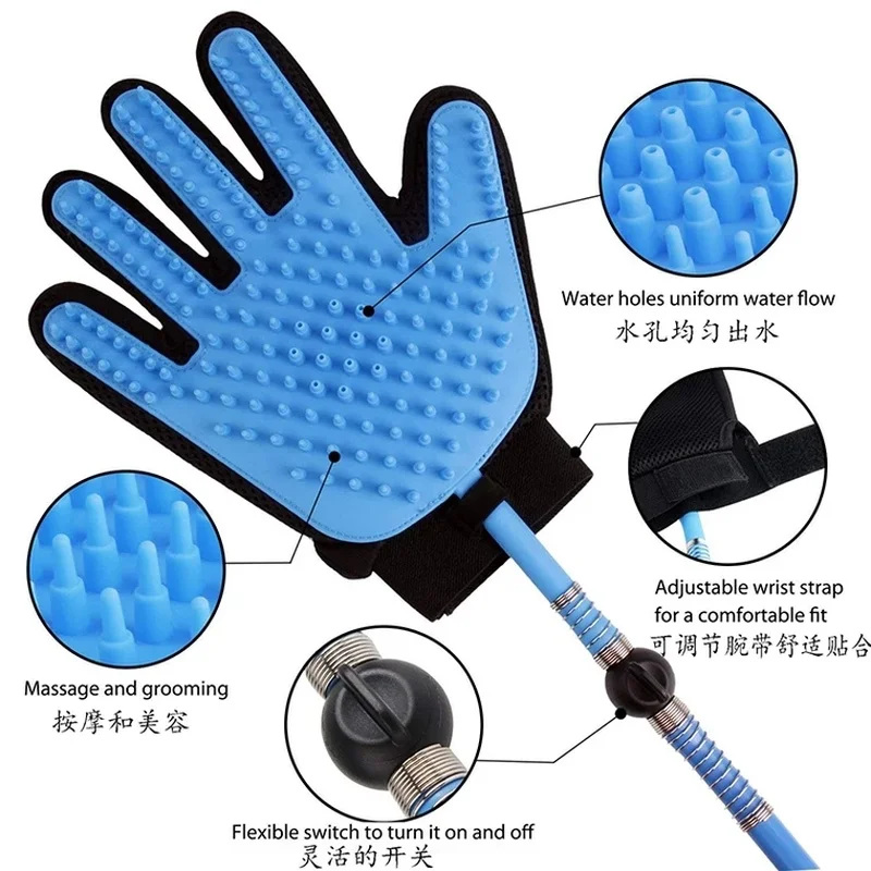 Пять пальцев перчатки силиконовый душ ПЭТ Ванна артефакт спринклерная вода