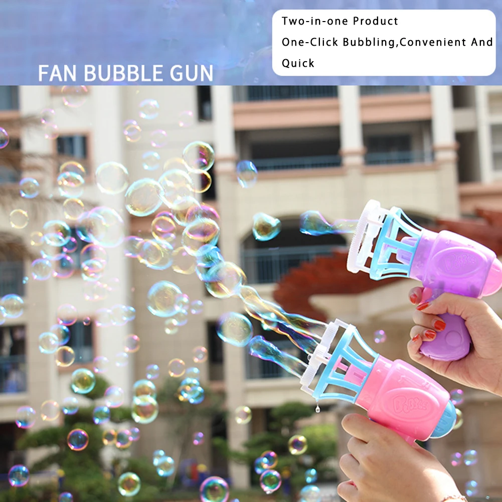 

Automatic Electric Bubble Blower Pistol Safety Material Blowing Bubble Machine Electric Fan Children's Beach Pool Toy