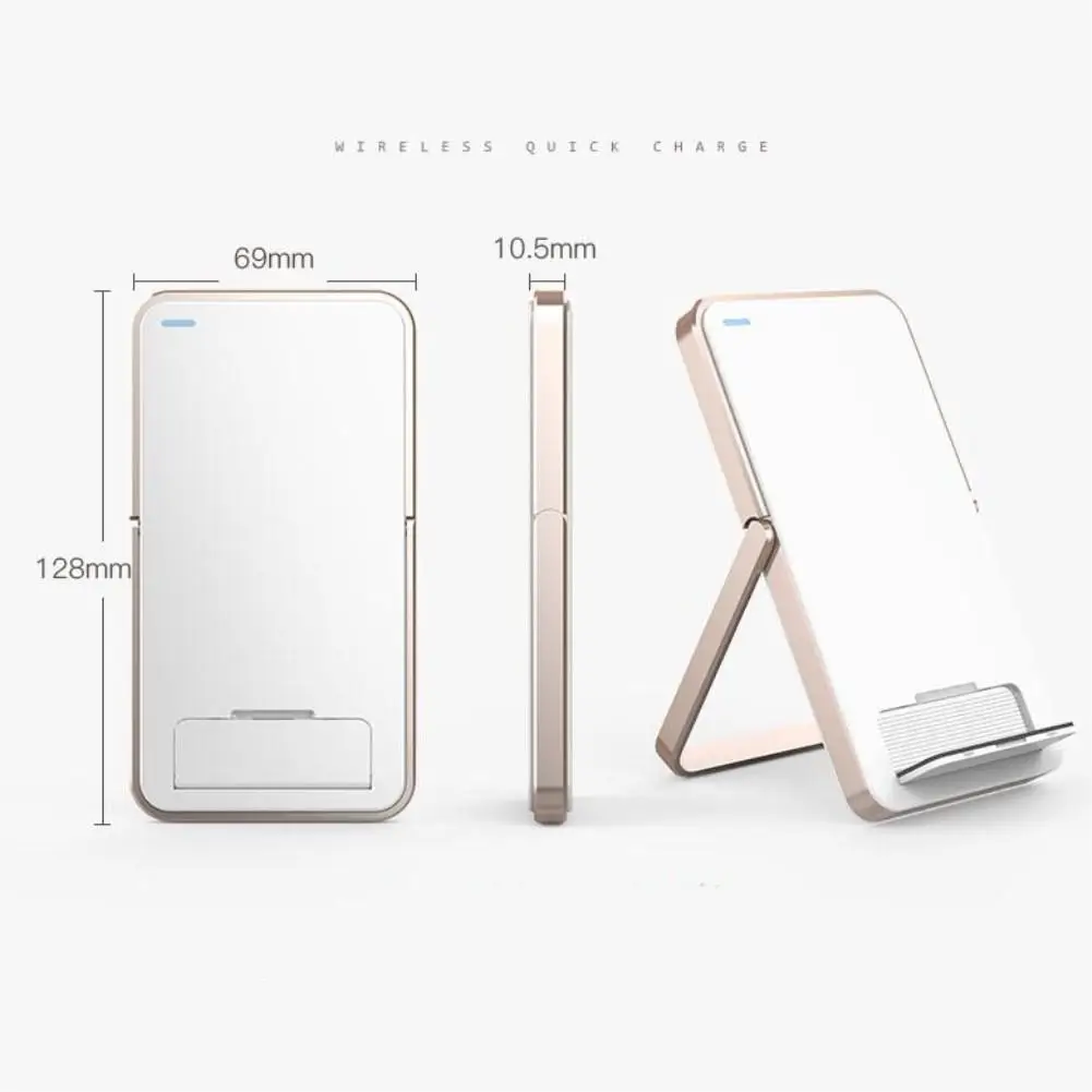 2 в 1 беспроводная зарядная подставка для iPhone 11 Pro Max XR Xs X Алюминиевый сплав