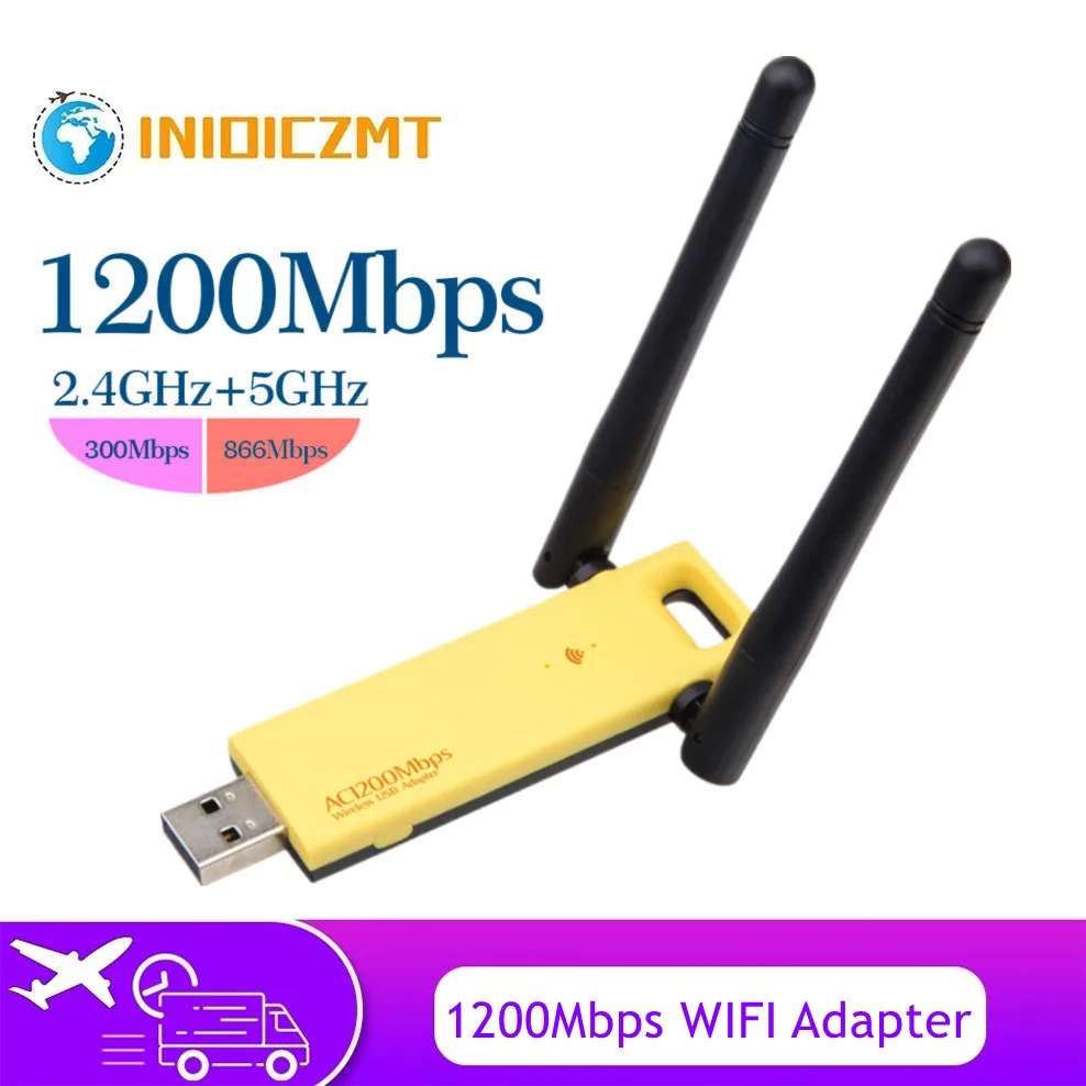 

Беспроводной Wi-Fi адаптер INIOICZMT, 3,0 Мбит/с, USB 2,4, два диапазона, ГГц