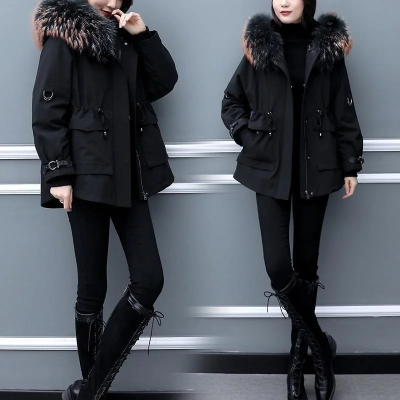 Winter Coat Women 2023 Fashion Winter Jacket Women Cotton Lining Padded Parka Outwear Winter Hooded Female Jacket Warm Coat Y159