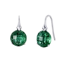 of european and american fashion geometric aspects of green crystal pendant female allergy free earrings wholesale