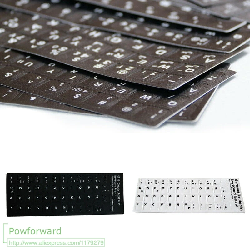 500 шт. наклейки на клавиатуру буквы рабочего стола Русский Испанский Арабский