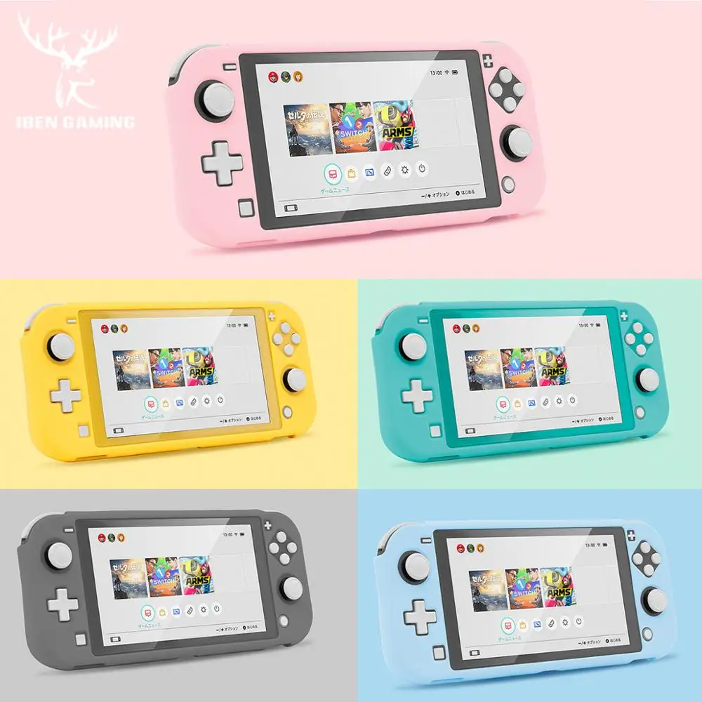Защитный чехол iBen для Nintendo Switch Lite чехол-накладка чехол-книжка розовый |