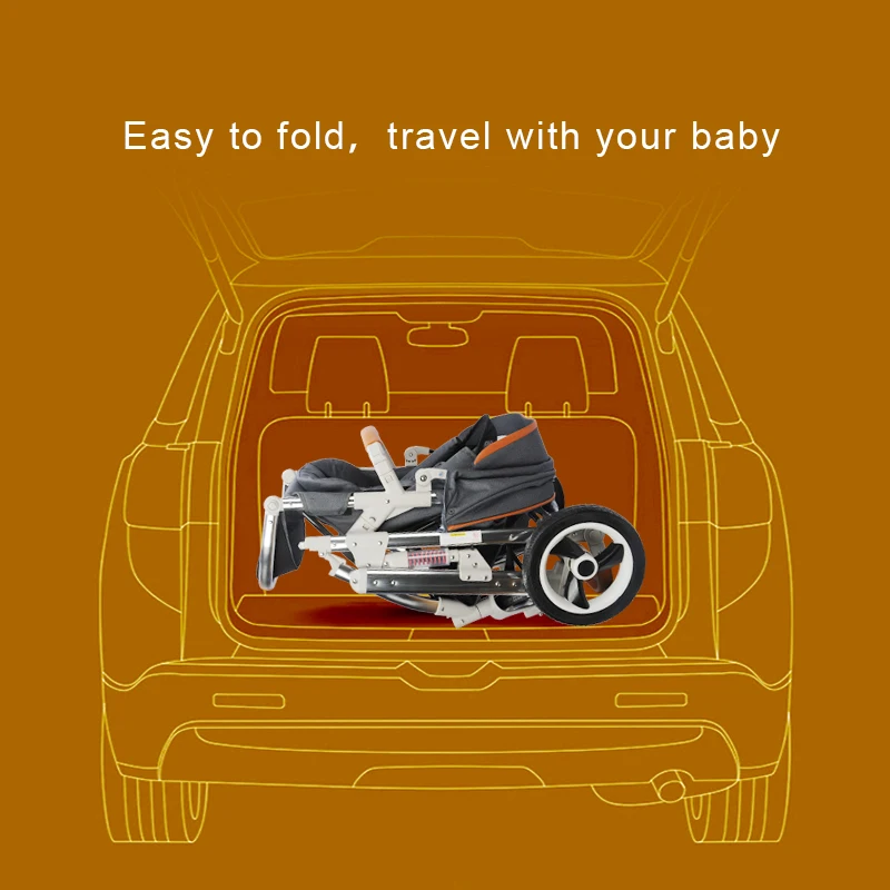 Детская коляска 3 в 1 система для путешествий с люлькой и автомобильным сиденьем