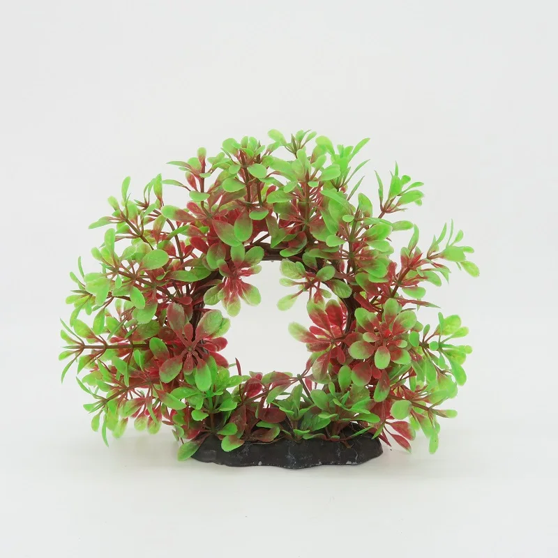 Аквариумное украшение для аквариума зеленое растение искусственная дверь