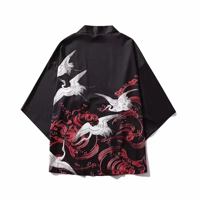 style O Японские кимоно для мужчин кардиган рубашка блузка юката мужчин haori obi одежда самураев мужской кимоно кардиган - Цвет: style O