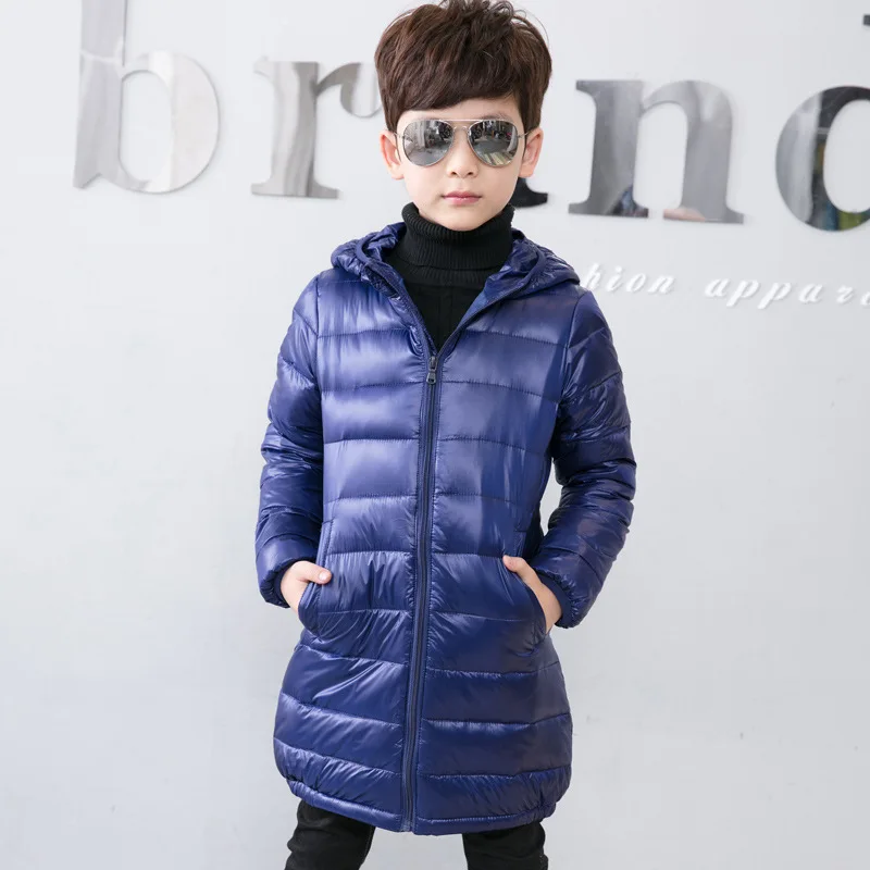 Зимняя Длинная модель 2021 куртки для девочек детская однотонная верхняя одежда