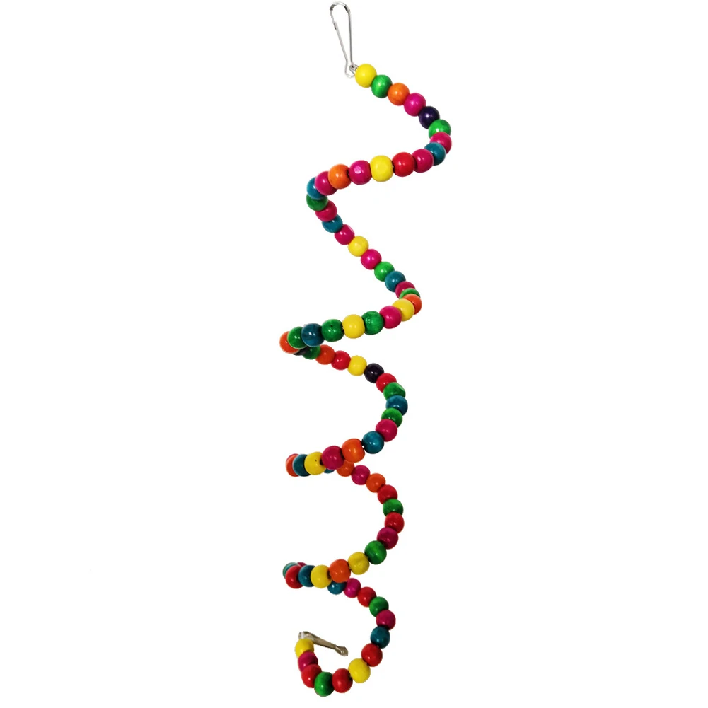 7Pcs/set Bird Training Pet Chew Bite Swing Hanging Ball Wooden Cage Interior Hammock Standing Colorful Parrot Toy Bell | Дом и сад