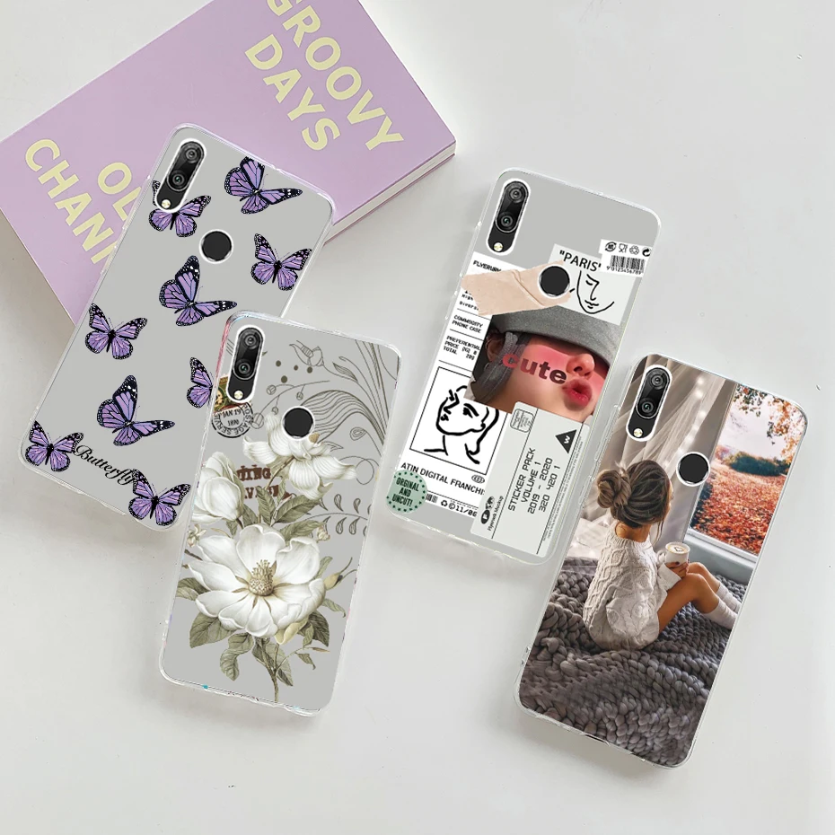 

Чехол для Huawei y7 2019, чехол для Huawei Y7 2019, силиконовые чехлы, прозрачный милый мягкий чехол для телефона из ТПУ для Huawei Y 7 Y7 2019, чехол для телефона