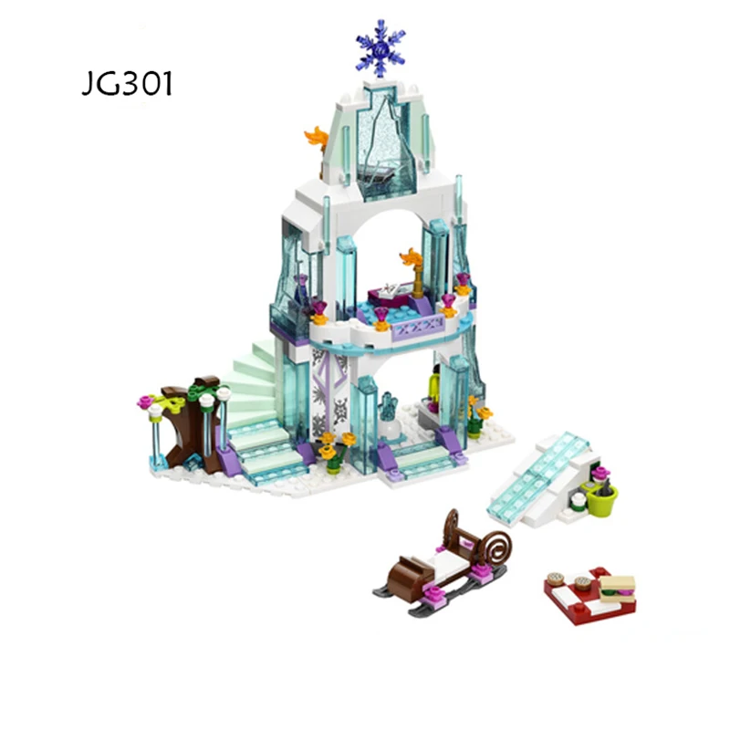 

JG301 316pcs Princess Series Ice Castle Building Block Bricks Educational Toys For Children Girls Friends