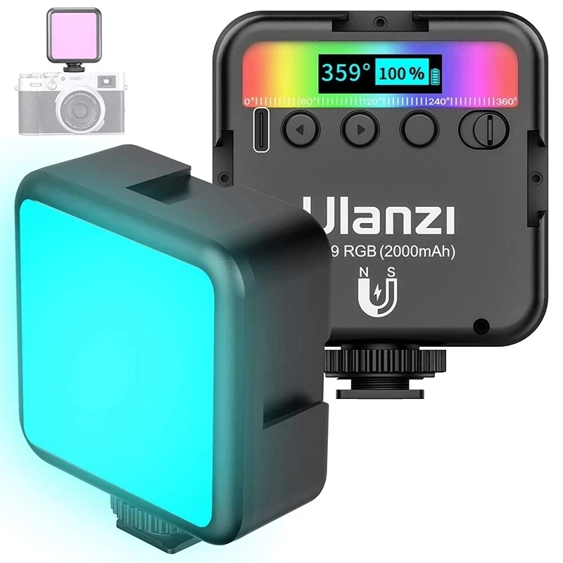 

VL49 RGB Video Lights Mini LED Camera Fill Light LED Panel Lamp Photo Video Lighting 2000mAh Rechargable For Youtube Tiktok Vlog