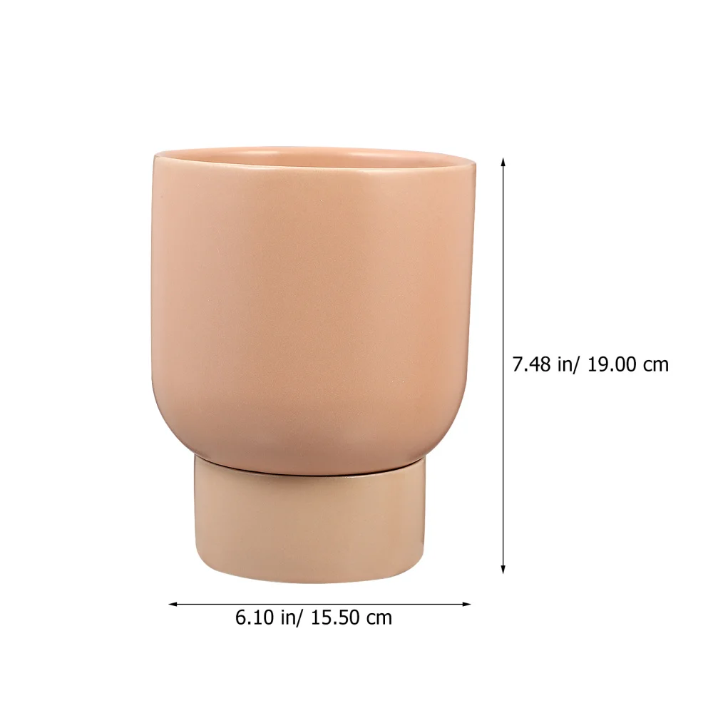 

2pcs Fresh Plant Pot Decorative Flower Pot Home Plant Container with Tray