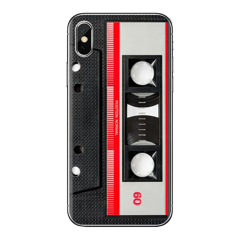Housing Retro Side Old Style Tape Cassette For Samsung Galaxy S2 S3 S4 S5 MINI S6 S7 edge S8 S9 Plus Note 2 3 4 5 8 Coque Fundas |