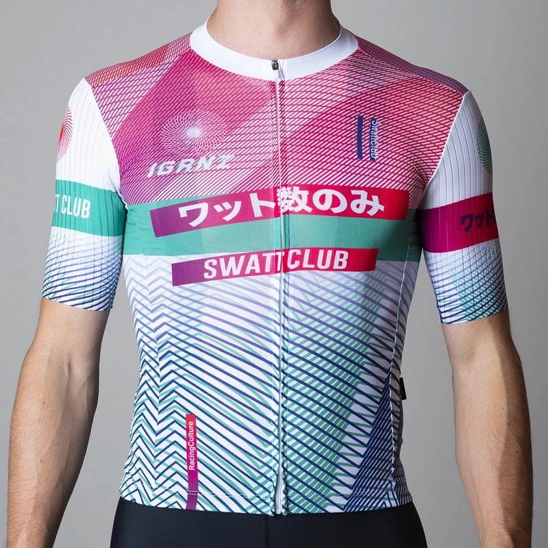 

New Striped Sleeve Men's Cycling Jersey 2022 Lightweight And Comfortable Team Bike Racing Shirt Breathable Purple MTB Top