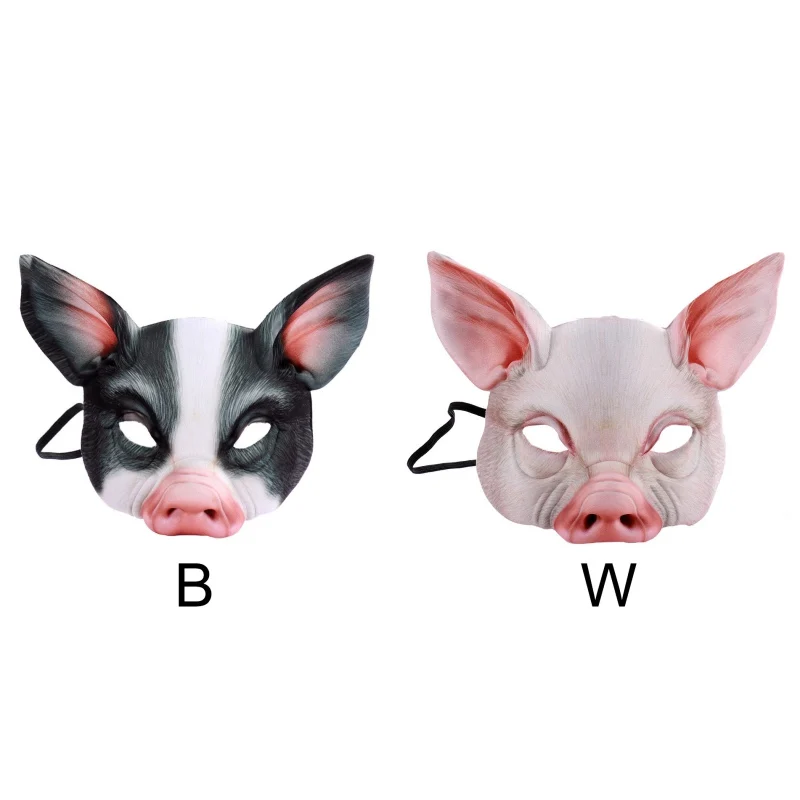 Жуткая свинья плюшевая маска в форме тигра животного панды волка медведя детская