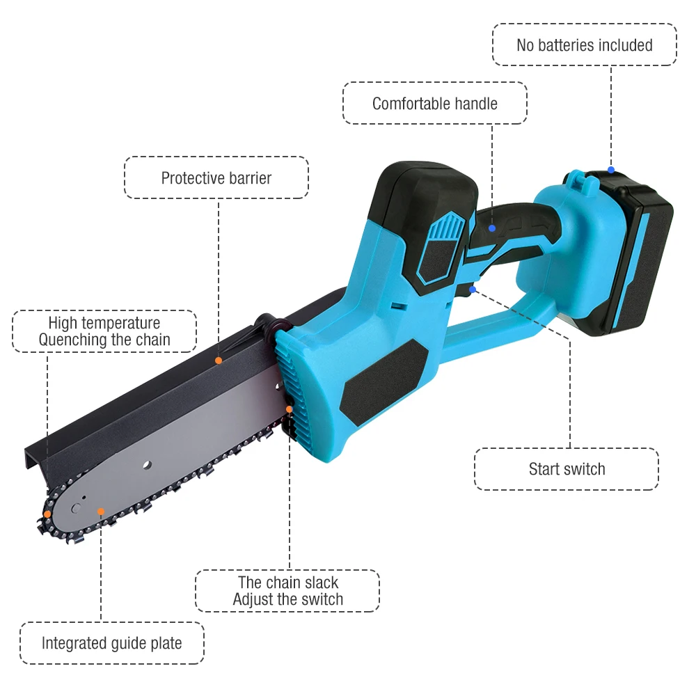 

Electric Saw Chainsaw Mini Wood Cutters Bracket Motor For Makita 18V Battery 500r/Min Chain Power Tool