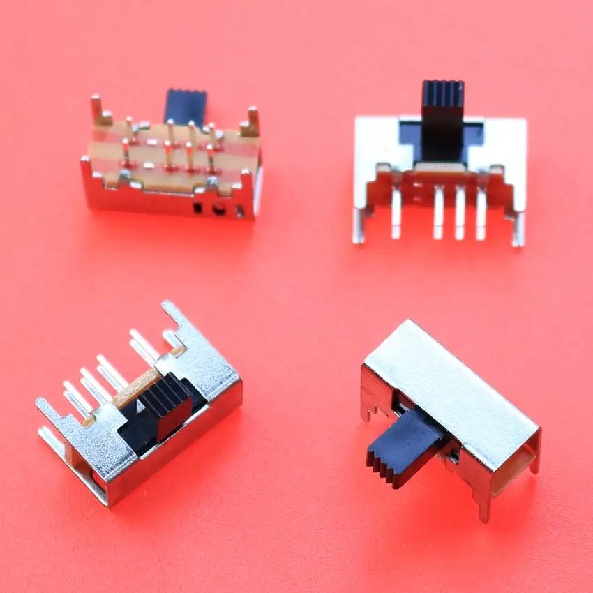 10 шт. панель PCB 8 Pin 3 позиции 2P3T DP3T Слайдер переключатель Боковая ручка прямой