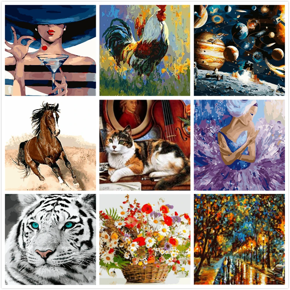 

Destiny DIY Painting By Numbers Oil Paint Photo Wall Art Digital Pictures Painting Decor For Home Decoration Gifts