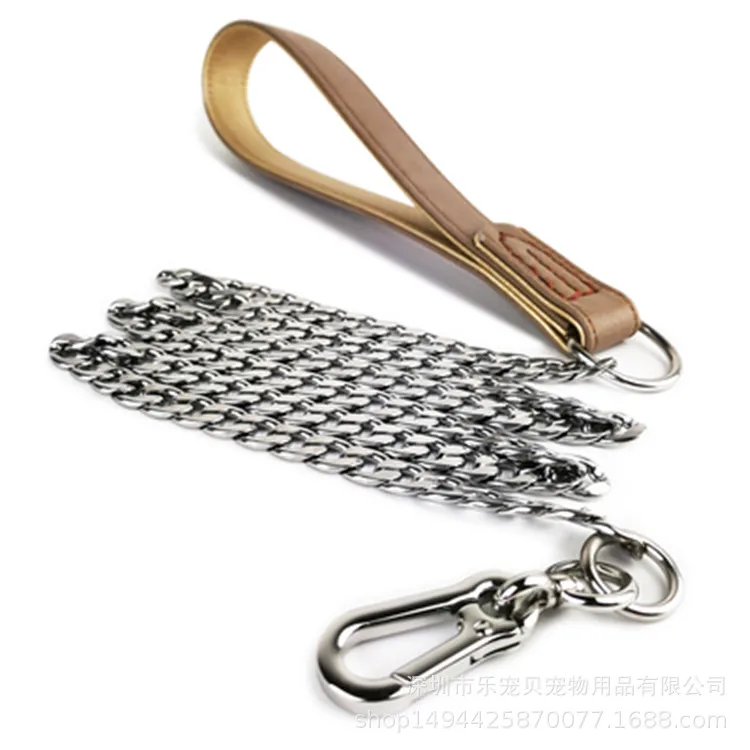 

Dog leash stainless steel anti-bite chain large and medium-sized dog tracking rope dog walking rope pet supplies