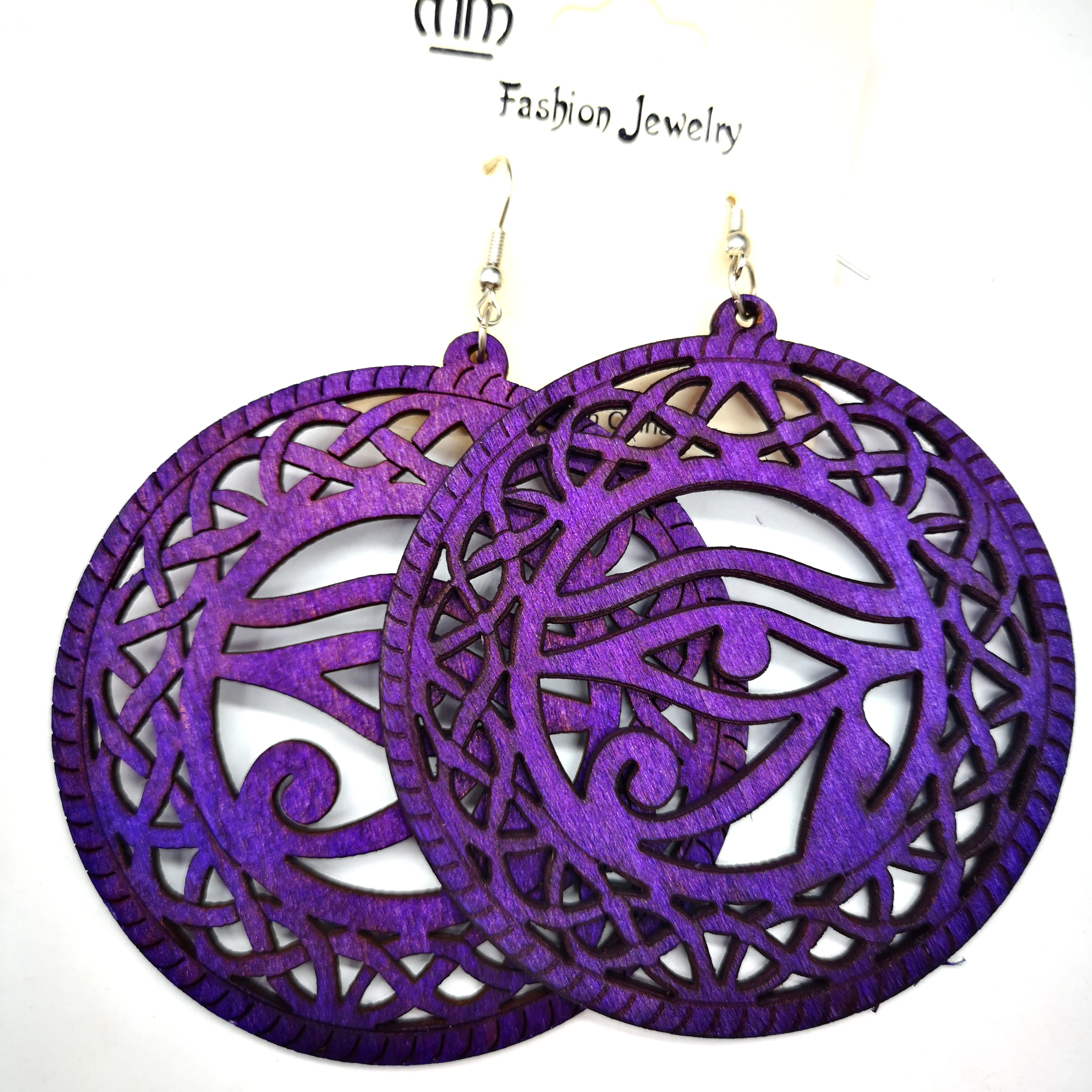 Бесплатная доставка! Новейшие деревянные серьги от сглаза|Серьги-кольца| |