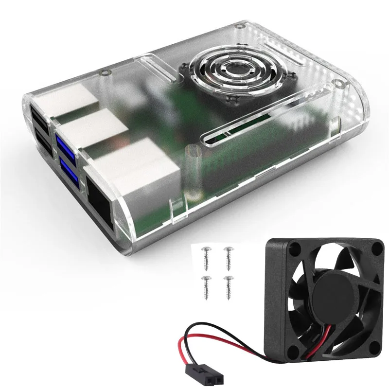 T with heatsink Raspberry Pi 4 Чехол, Raspberry Pi чехол с охлаждающим вентилятором, Raspberry Pi 4 радиатор для Raspberry Pi 4 Модель B, Pi 4B, Pi 4 - Цвет: T with heatsink