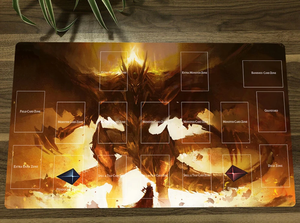 

YuGiOh The Winged Dragon Of Ra TCG Mat Trading Card Game Mat CCG Playmat Anti-slip Mouse Pad Desk Play Mat 60x35cm Free Bag