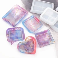plate resin molds for diy crafts square love dish plate ashtray bowl resin mold decoration resin art supplies