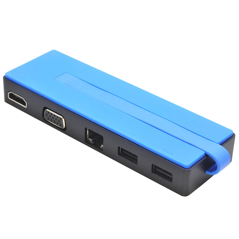 USB-C HD RJ45 VGA концентратор USB 5 в 1 адаптер 3 Thunderbolt к HDMI ethernet для HP Elite портативных ПК win10