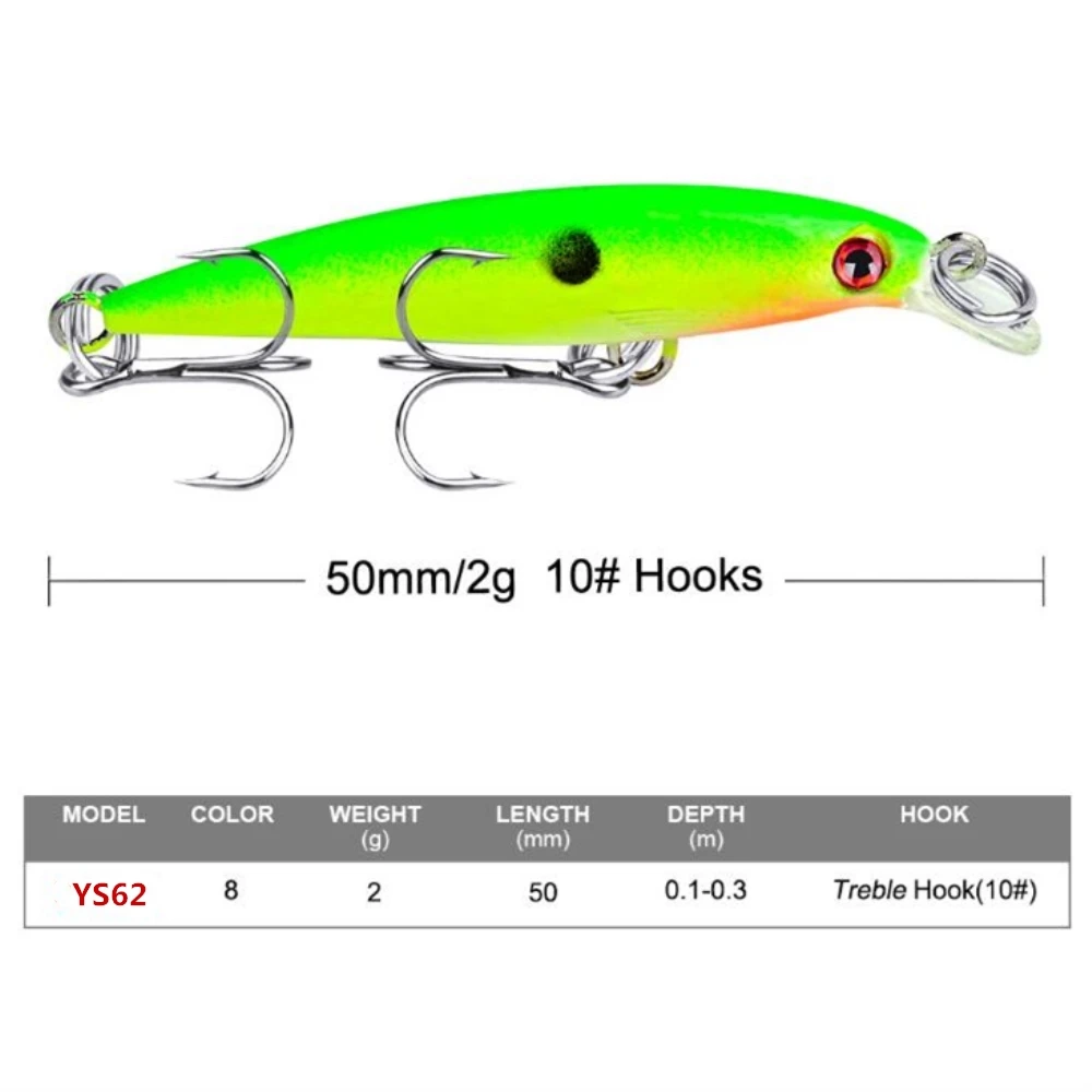 1 шт./лот 5 см 2 3 г приманки в виде гольяна жесткая приманка кренкбейт с объемными