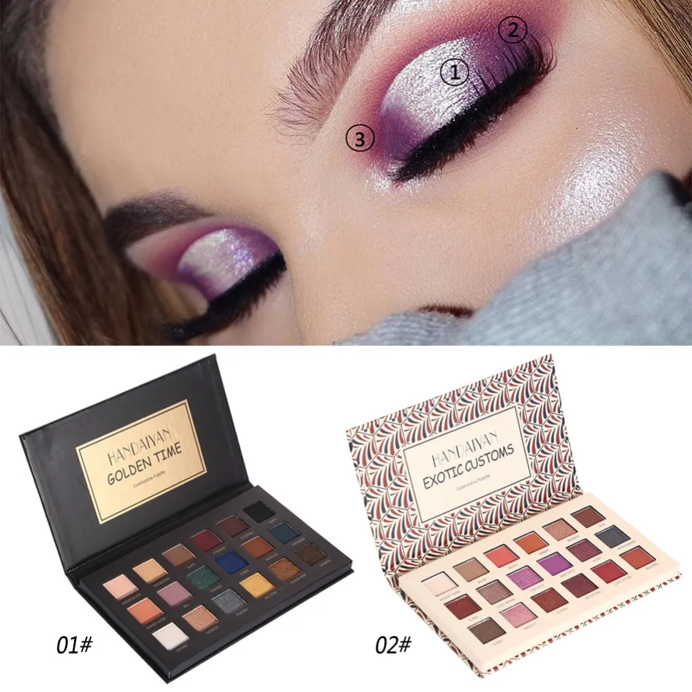 18 цветов s тени для век природный цвет макияжная палитра водостойкие черный