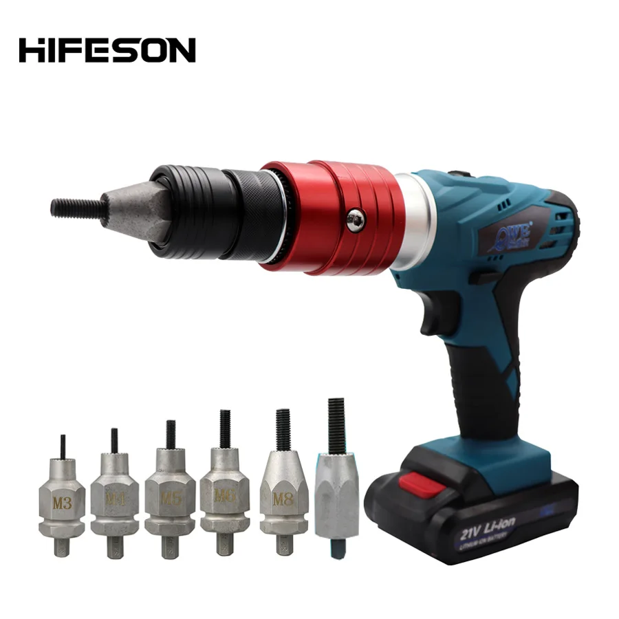 Dynamic Thread Rivet Nut Gun 21V Electric Plug-in Rivet Machine Is Applicable To The Electric Rivet Nut Tool For M3 M4 M5 M6 M10