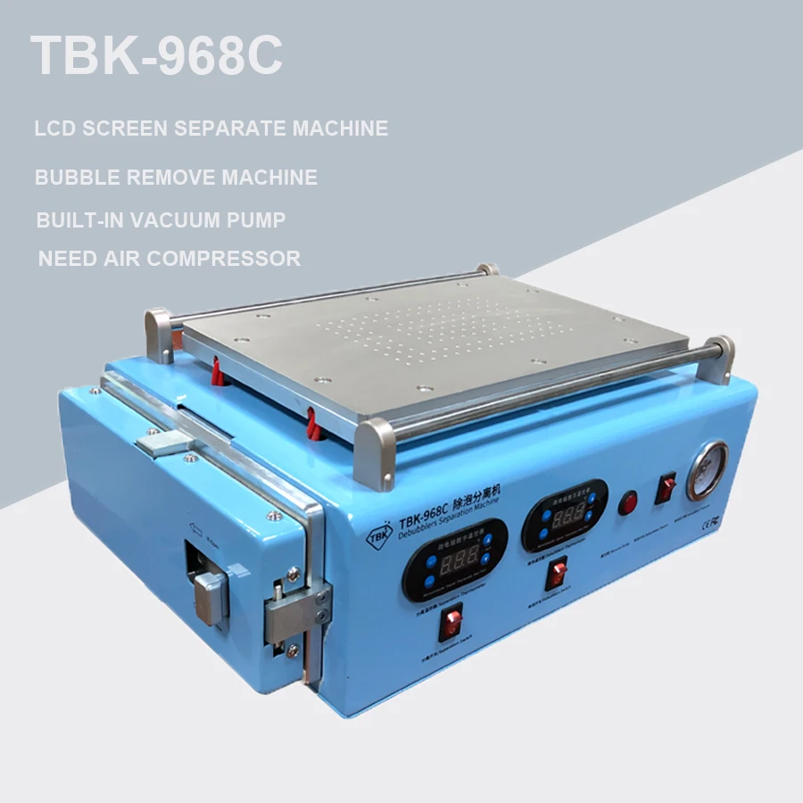 TBK-968C 2 в 1 ЖК-экран сепаратор ОСА Автоклавный пузырь удалить машину bulit-in вакуумный насос для ipad изогнутый экран