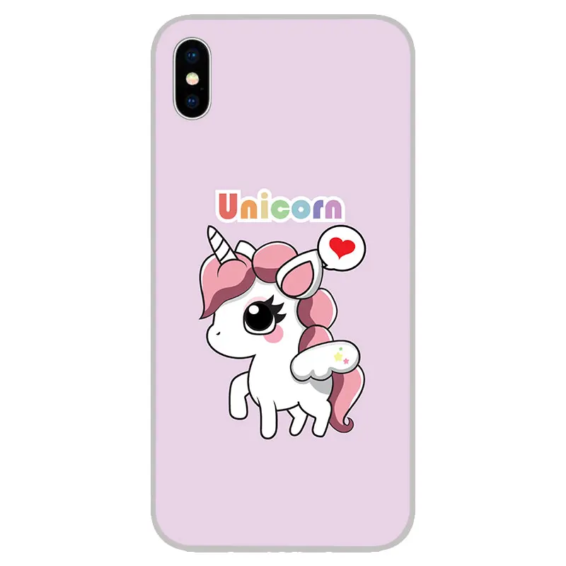 cute cartoon unicorns Silicone Soft TPU Cases Covers For iPhone 11 Pro XS Max X XR 8 7 6S Plus 5S SE 4S Silicon Case Cover |