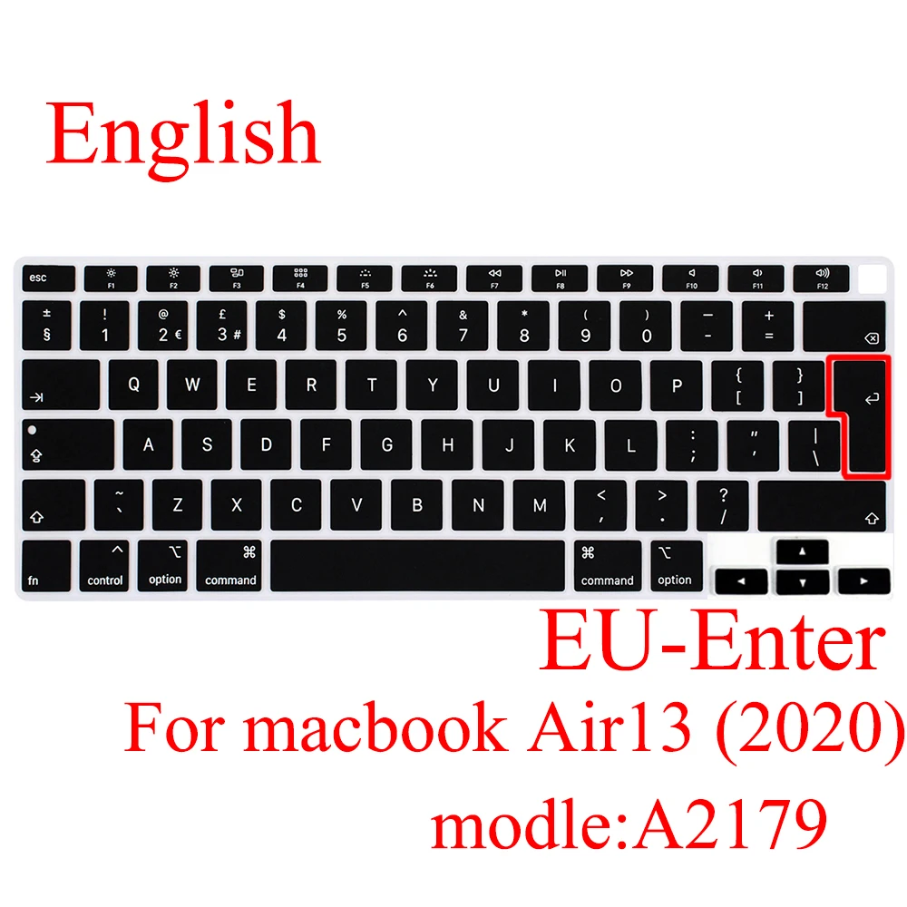 Чехол для клавиатуры Macbook Air 13 2020 Защитная пленка ноутбука дюймов A2179 силиконовый