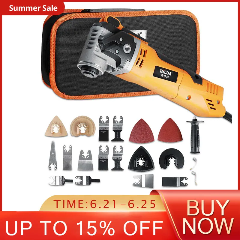 

Multifunction Oscillating Tool Kit Electric Power Multi-Tools 450W Variable Speed Renovator Trimmer Saw Home Improvement DIY