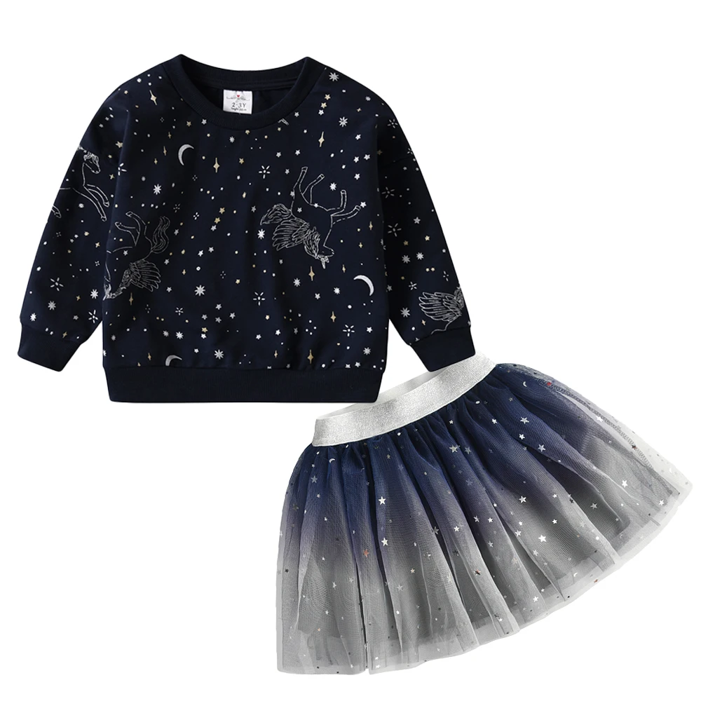 

Костюм детский из свитшота с длинным рукавом и юбки-пачки