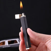 new zorro ultra thin metal gas lighter windproof torch compact lighter free fire butane cigarette pocket lighter men gadgets