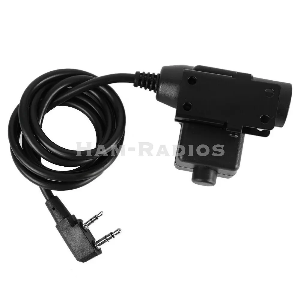 Black Tactical Bowman Walkie Talkie Earpiece Headset  U94 PTT Elite II Z Single