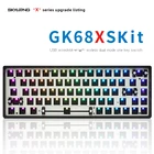 Механическая клавиатура GK68XS Geek, набор для самостоятельной сборки, двойной режим, горячая модель 60%, RGB68, клавиша