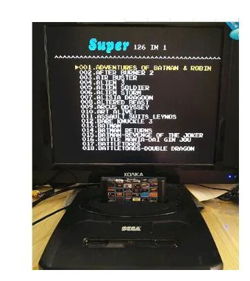 126 горячие игры в одном картридже для консолей Megadrive Genesis 1 игра caridge sega |