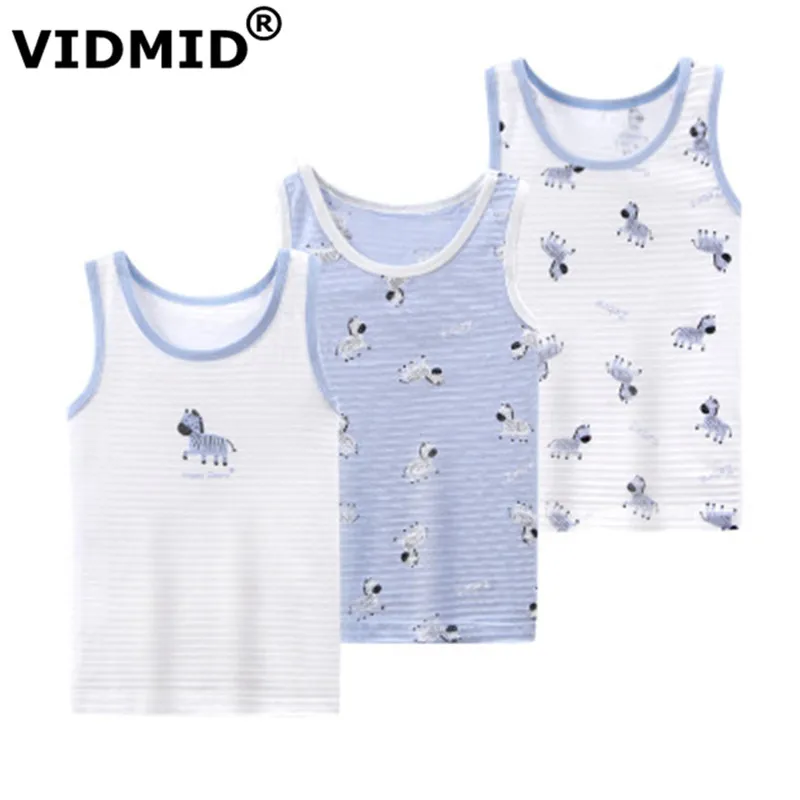 VIDMID/3 шт./лот жилет для маленьких детей летняя футболка с бретельками мальчиков и