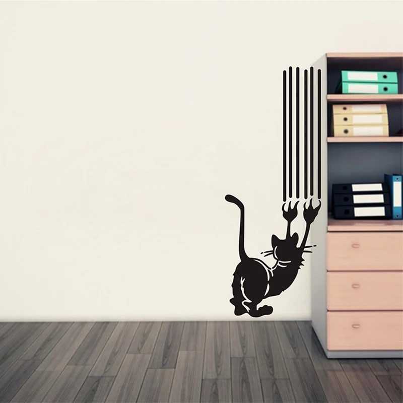 Настенный декор JJRUI Виниловая наклейка на стену с изображением милого кота