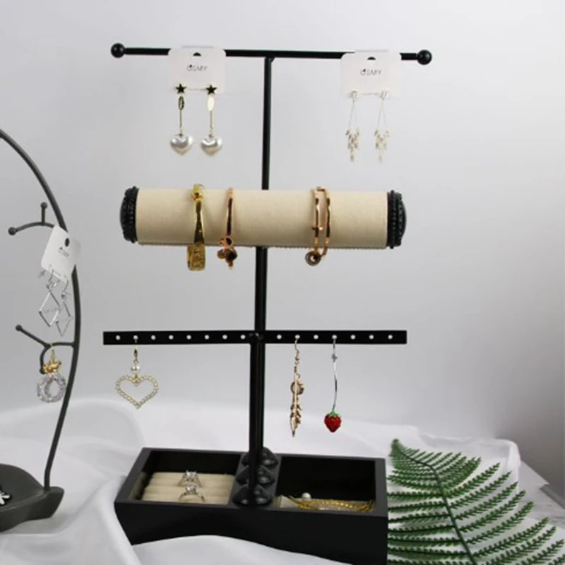 

Metal 3 Tier Tabletop Bracelet & Necklace Jewelry Necklace Organizer Display Tree Holder Jewelry Organizer